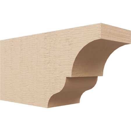 Ekena Millwork 4in. W x 6in. H x 12in. L Asheboro Woodgrain TimberThane Rafter Tail, Primed Tan RFTUR04X06X12ASHRCPR